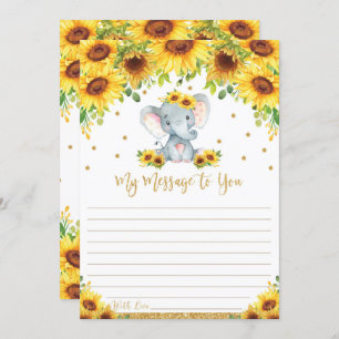 Elephant Time Capsule Message To You Blank Cards