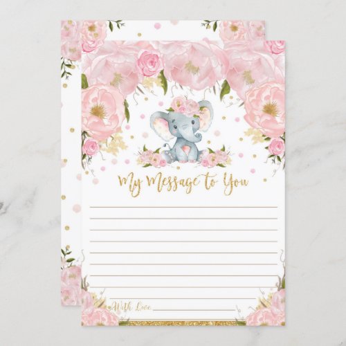 Elephant Time Capsule Message To You Blank Cards