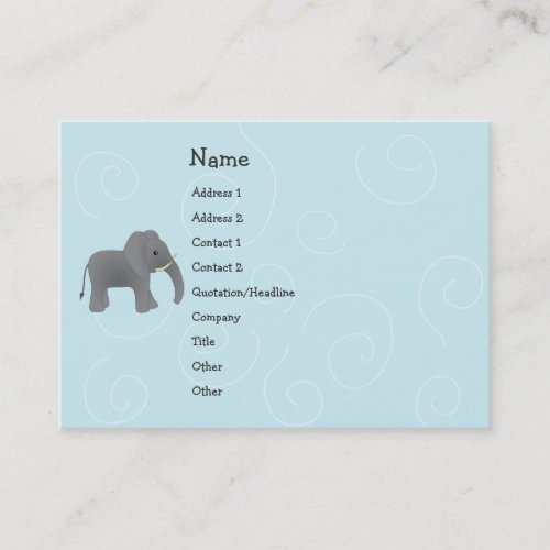 Elephant  Toy Business Card