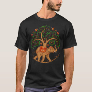 Elephant Tree of life in Mandala T-Shirt