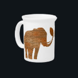 Elephant Tribal Art Design Beverage Pitcher<br><div class="desc">African Elephant Shape Tribal African Decorative Art Design,  originally made on Vector Technique and then reworked on Digital Art Technique Copyright BluedarkArt TheCHameleonArt.</div>