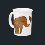 Elephant Tribal Art Design Beverage Pitcher<br><div class="desc">African Elephant Shape Tribal African Decorative Art Design,  originally made on Vector Technique and then reworked on Digital Art Technique Copyright BluedarkArt TheCHameleonArt.</div>