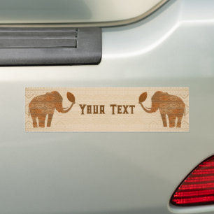 Elephant Tribal Art Design Bumper Sticker