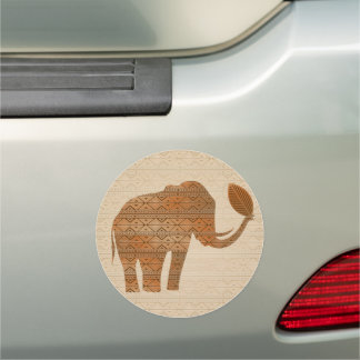 Elephant Tribal Art Design Car Magnet