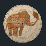Elephant Tribal Art Design Dart Board<br><div class="desc">African Elephant Shape Tribal African Decorative Art Design, originally made on Vector Technique and then reworked on Digital Art Technique Copyright BluedarkArt TheCHameleonArt.</div>
