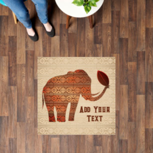 Elephant Tribal Art Design Floor Decals