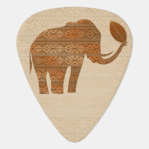 Elephant Tribal Art Design Guitar Pick
