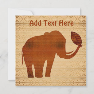 Elephant Tribal Art Design invitations