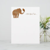 Elephant Tribal Art Design Letterhead (Standing Front)