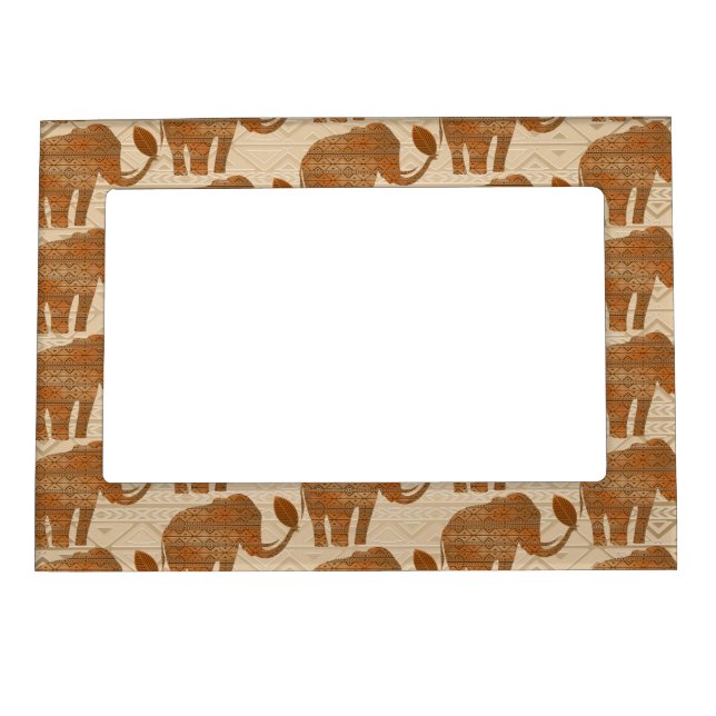 Elephant Tribal Art Design Magnetic Frame (Front)