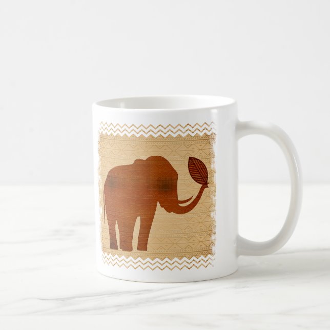 Elephant Tribal Art Design mugs (Right)