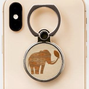 Elephant Tribal Art Design Phone Ring Stand