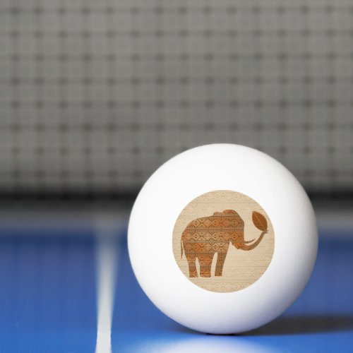 Elephant Tribal Art Design Ping Pong Ball