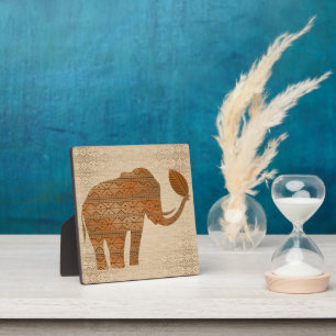 Elephant Tribal Art Design Plaque