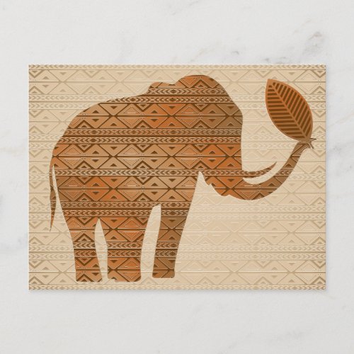 Elephant Tribal Art Design Postcards