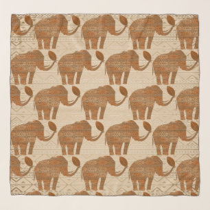 Elephant Tribal Art Design Scarf