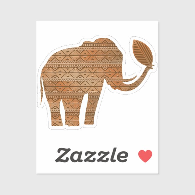Elephant Tribal Art Design Sticker (Sheet)