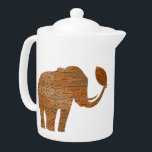 Elephant Tribal Art Design Teapot<br><div class="desc">African Elephant Shape Tribal African Decorative Art Design,  originally made on Vector Technique and then reworked on Digital Art Technique Copyright BluedarkArt TheCHameleonArt.</div>
