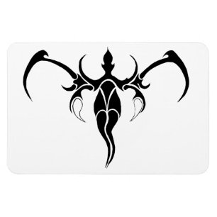 Elephant Tribal Tattoo - Black and white Magnet