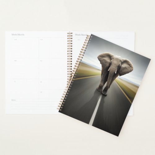 Elephant Trucker Spiral Planner