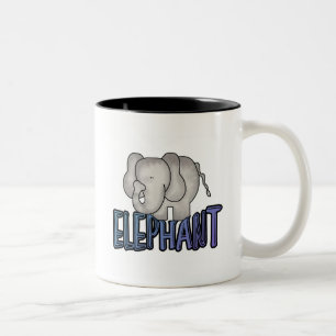 Elephant Tshirts and Gifts Two-Tone Coffee Mug