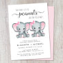 Elephant Twin Girls Couples Baby Shower Invitation