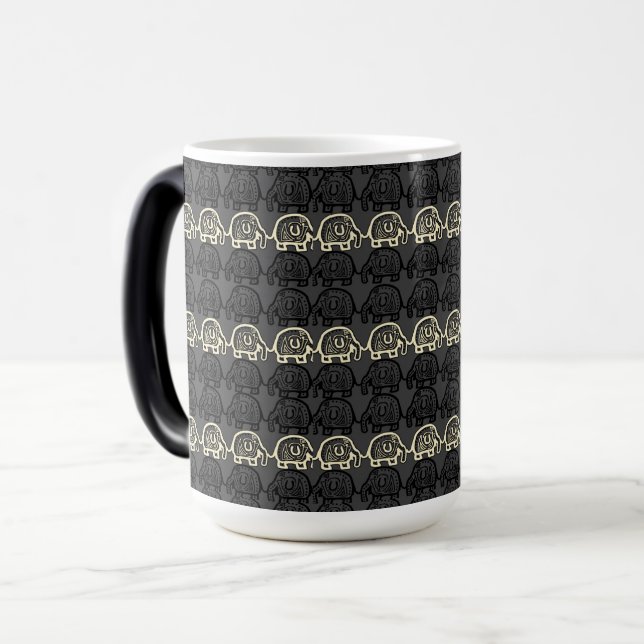 Elephant Unity Grey Stone Morphing Mug (Front Left)