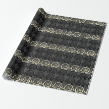 Elephant Unity Grey Stone Wrapping Paper
