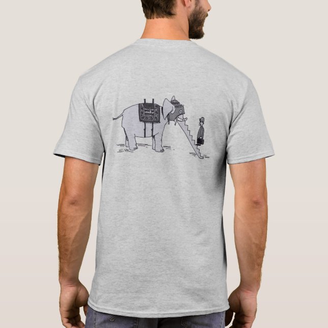 Elephant Upgrade men gray T-shirt back (Back)