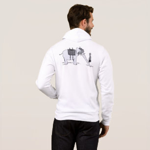 Elephant Upgrade men white Bella hoodie back