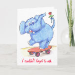 Elephant Valentines Card Will You Be My Valentine? at Zazzle