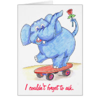 Elephant Valentines Card Will you be my Valentine?