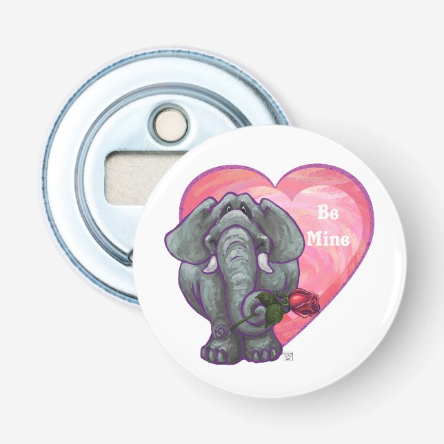 Elephant Valentine's Day Bottle Opener (Front)