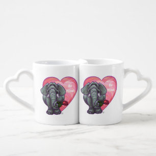 Elephant Valentine's Day Coffee Mug Set