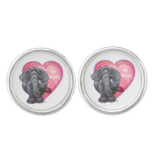 Elephant Valentine's Day Cufflinks