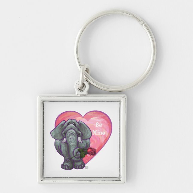Elephant Valentine's Day Keychain (Front)