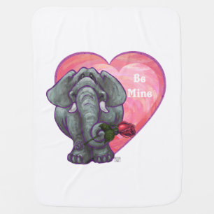 Elephant Valentine's Day Swaddle Blanket