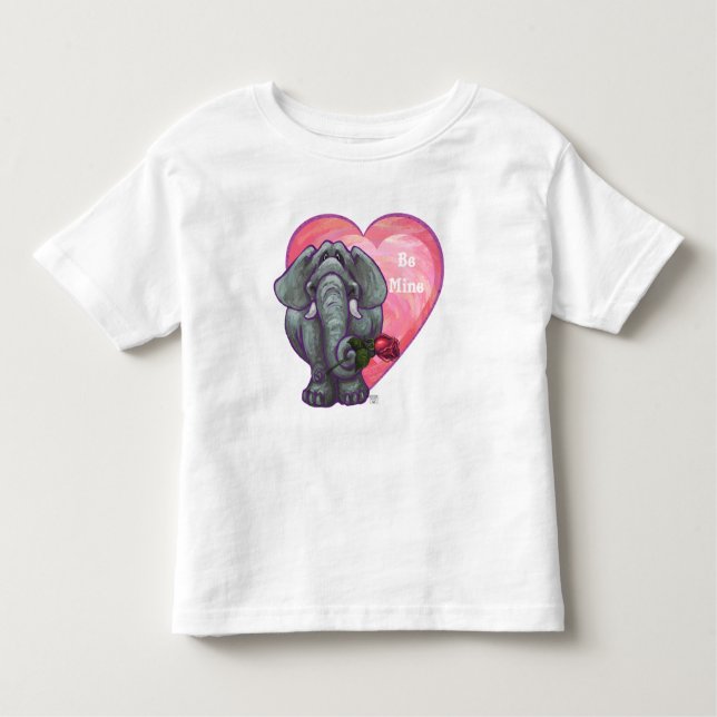 Elephant Valentine's Day Toddler T-shirt (Front)