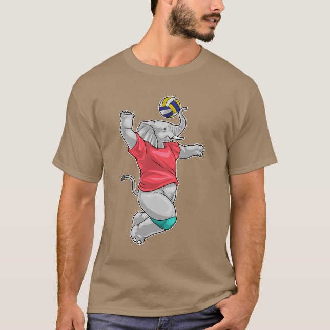 Elephant Volleyball player Volleyball T-Shirt (Front)