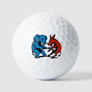 Elephant vs Donkey Graphic Golf Balls