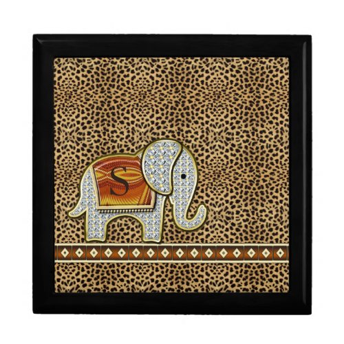 Elephant Walk Monogram Cheetah ID390 Jewelry Box