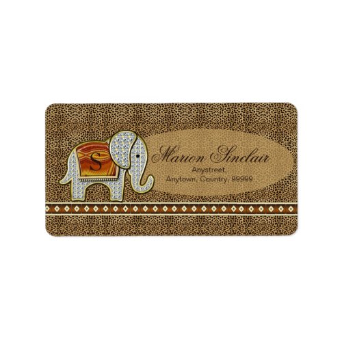 Elephant Walk Monogram Cheetah ID390 Label