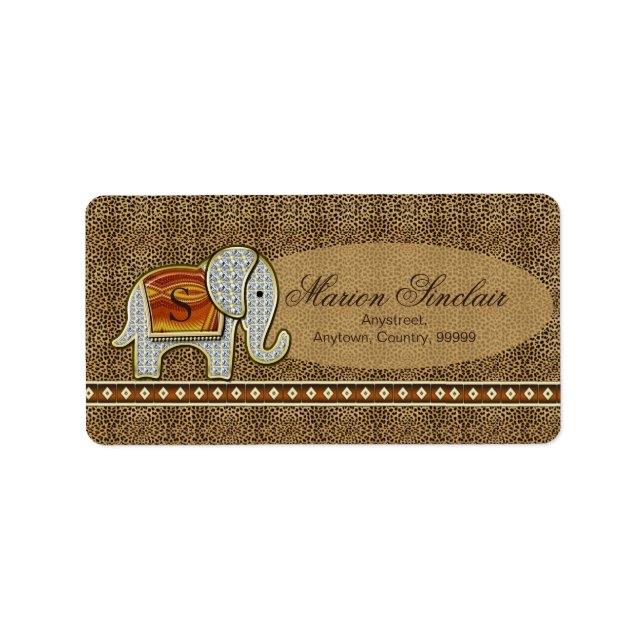 Elephant Walk Monogram Cheetah ID390 Label (Front)
