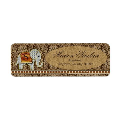 Elephant Walk Monogram Cheetah ID390 Label