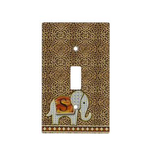 Elephant Walk Monogram Cheetah ID390 Light Switch Cover