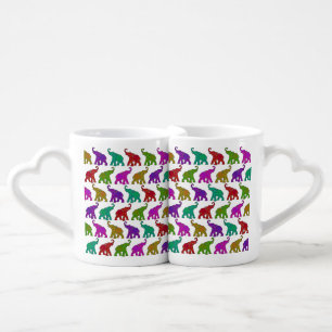 Elephant Walk pattern tiles design Coffee Mug Set