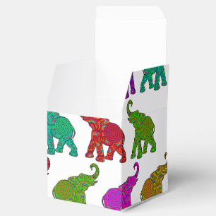 Elephant Walk pattern tiles design Favor Boxes