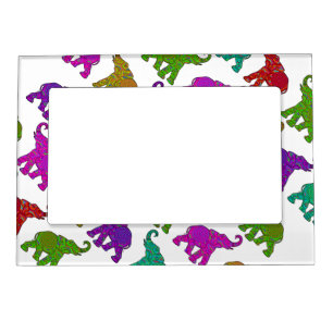 Elephant Walk pattern tiles design Magnetic Frame