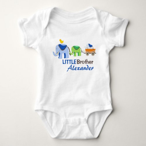 Elephant Walk Sibling T_Shirt Baby Bodysuit