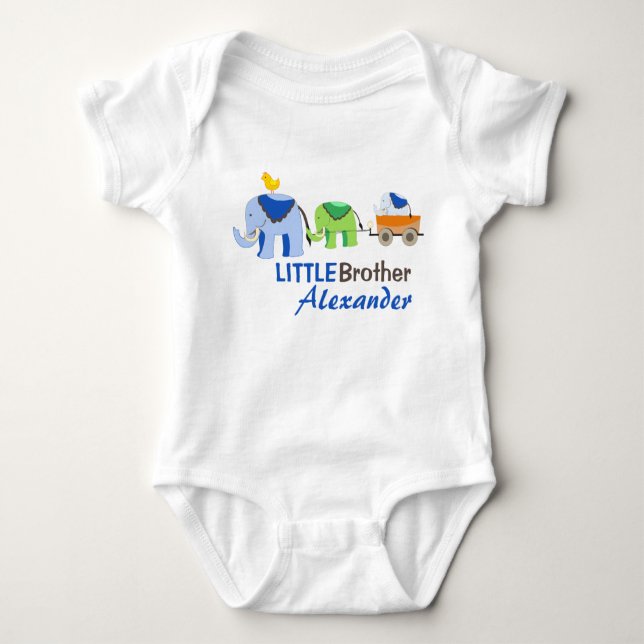 Elephant Walk Sibling T-Shirt Baby Bodysuit (Front)
